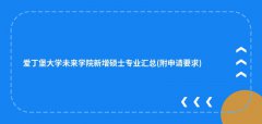 爱丁堡大学未来学院新增硕士专业汇总(附申请要求)